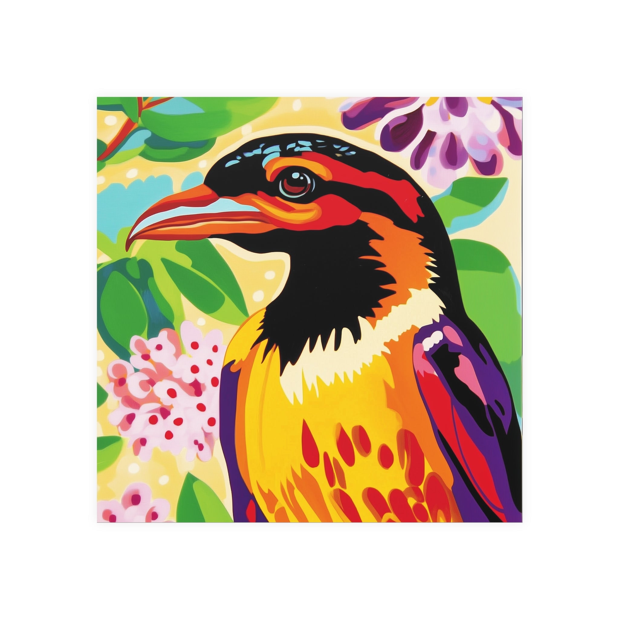 Vibrant Savanna Bird Poster - Colorful Wildlife Art Poster - Blululi