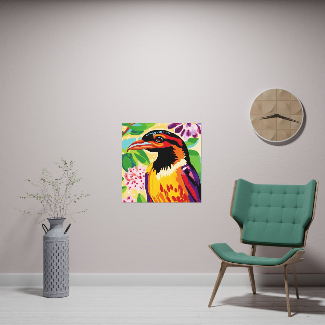 Vibrant Savanna Bird Poster - Colorful Wildlife Art Poster - Blululi