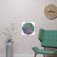 Vibrant Stained Glass Mandala Poster - Colorful Art Poster - Blululi