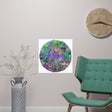 Vibrant Stained Glass Mandala Poster - Colorful Art Poster - Blululi