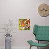 Vibrant Tiger Face Jungle Poster | Colorful Animal Art Poster - Blululi