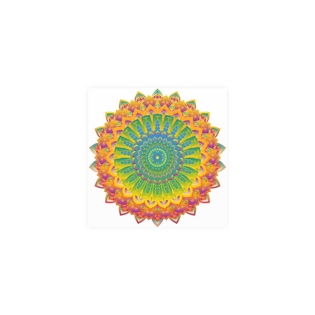 Vibrant Yellow & Green Mandala Poster Poster - Blululi