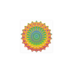 Vibrant Yellow & Green Mandala Poster Poster - Blululi