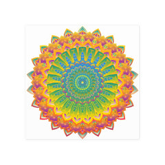 Vibrant Yellow & Green Mandala Poster Poster - Blululi
