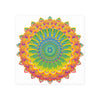 Vibrant Yellow & Green Mandala Poster Poster - Blululi