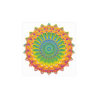 Vibrant Yellow & Green Mandala Poster Poster - Blululi