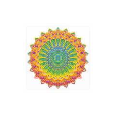 Vibrant Yellow & Green Mandala Poster Poster - Blululi