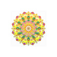 Vibrant Yellow & Pink Mandala Art Print Poster - Blululi