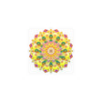 Vibrant Yellow & Pink Mandala Art Print Poster - Blululi