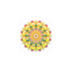 Vibrant Yellow & Pink Mandala Art Print Poster - Blululi