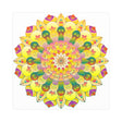 Vibrant Yellow & Pink Mandala Art Print Poster - Blululi