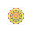Vibrant Yellow & Pink Mandala Art Print Poster - Blululi