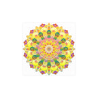 Vibrant Yellow & Pink Mandala Art Print Poster - Blululi