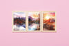 Watercolor Wall Art - Autumn Trilogy Scenery - A1 to A4 digital download - Blululi