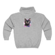 Whimsical Black Cat Watercolor Hoodie Hoodie - Blululi