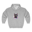 Whimsical Black Cat Watercolor Hoodie Hoodie - Blululi