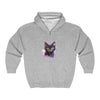 Whimsical Black Cat Watercolor Hoodie Hoodie - Blululi