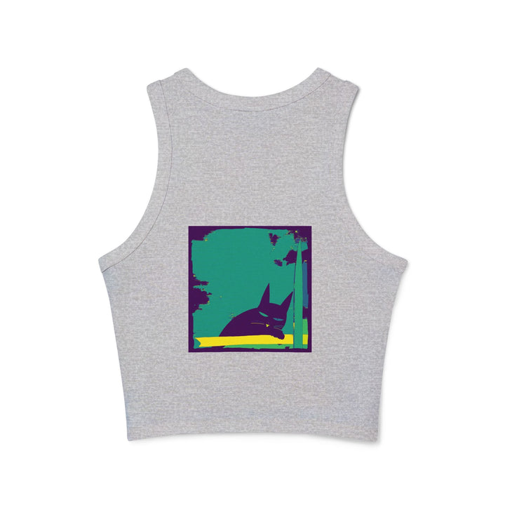 Whimsical Black Cat Watercolor Racerback Tank Top Tank Top - Blululi