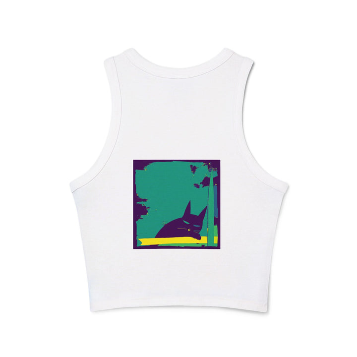 Whimsical Black Cat Watercolor Racerback Tank Top Tank Top - Blululi