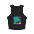 Whimsical Black Cat Watercolor Racerback Tank Top Tank Top - Blululi