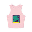 Whimsical Black Cat Watercolor Racerback Tank Top Tank Top - Blululi