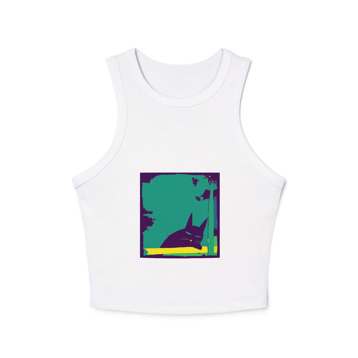 Whimsical Black Cat Watercolor Racerback Tank Top Tank Top - Blululi