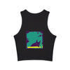 Whimsical Black Cat Watercolor Racerback Tank Top Tank Top - Blululi