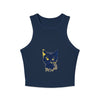 Whimsical Blue Cat Watercolor Racerback Tank Top Tank Top - Blululi