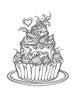 Whimsical Cakes Coloring Pages: Fun and Creative Designs for Relaxation and Inspiration - Printable PDF for Adults and Kids | Cookbook digital download - Blululi