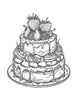 Whimsical Cakes Coloring Pages: Fun and Creative Designs - Printable PDF digital download - Blululi