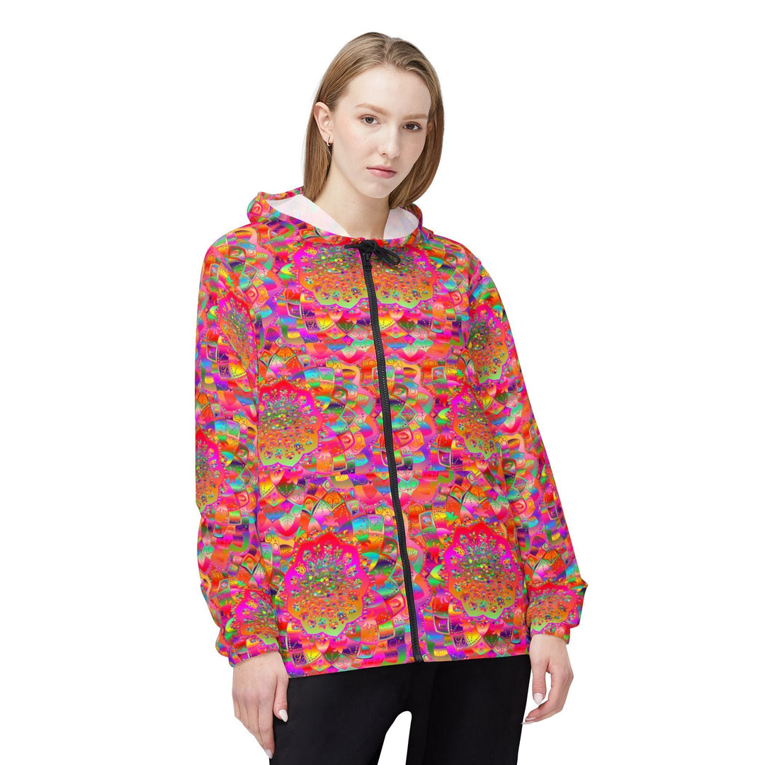 Windbreaker Jacket with Blululi Mandala Designs Outerwear - Blululi