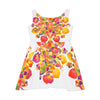 Women's Skater Dress – Hand - Drawn Mandala in Gold and Red on White - Blululi All Over Prints - Blululi