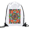 Zaino - White Drawstring Bag with Mandalas - Blululi