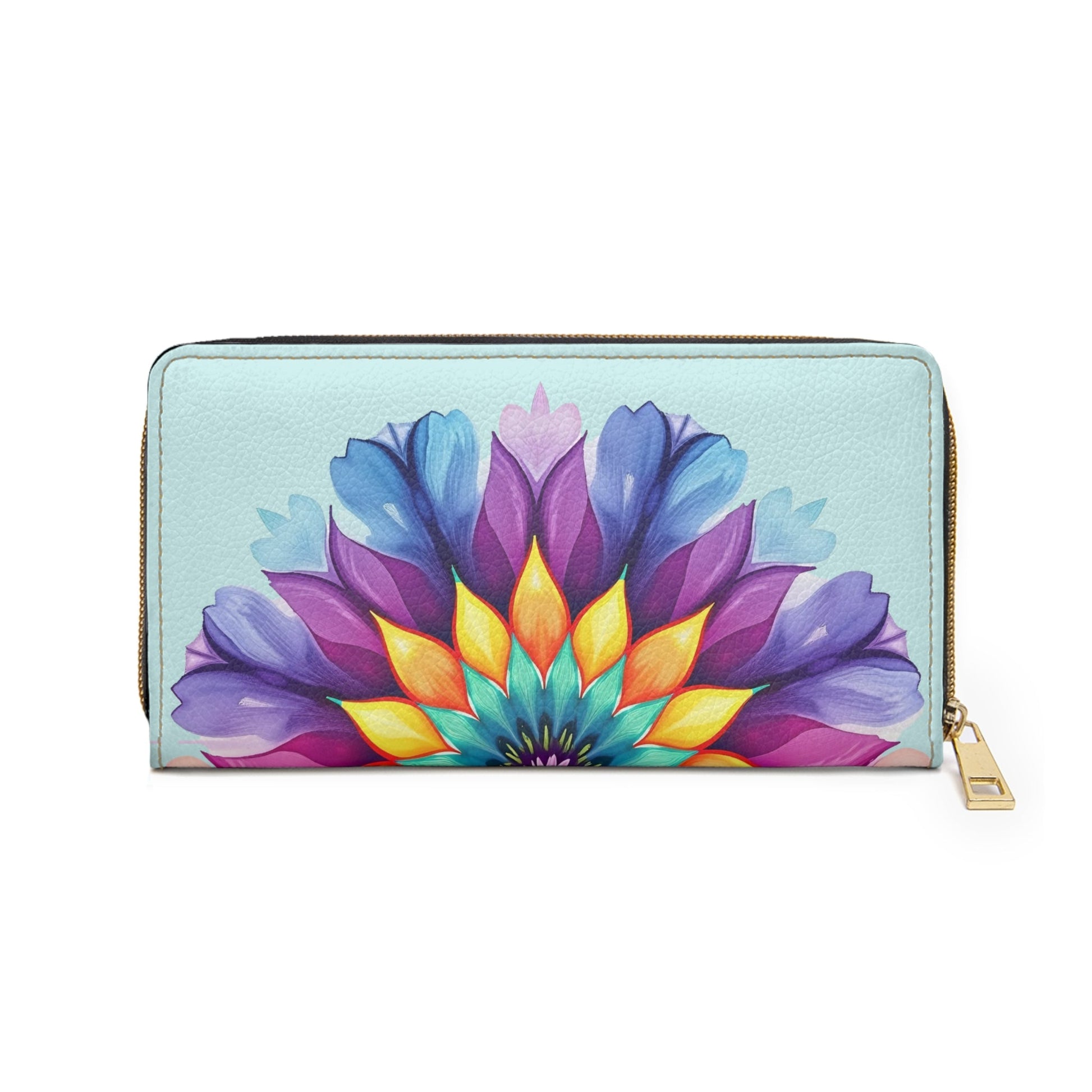 Zipper Wallet - Colorful Mandala Flower Art Accessories - Blululi