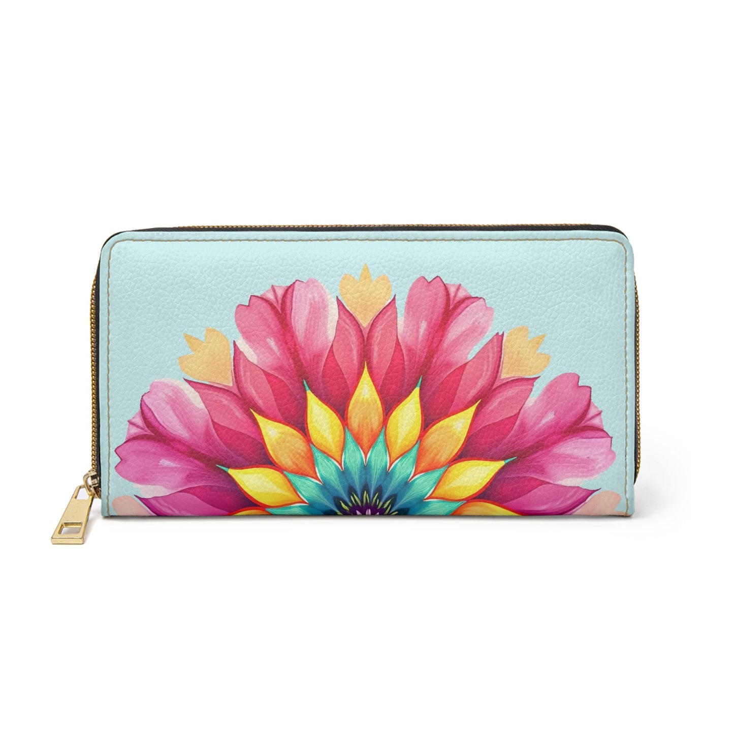 Zipper Wallet - Colorful Mandala Flower Art Accessories - Blululi