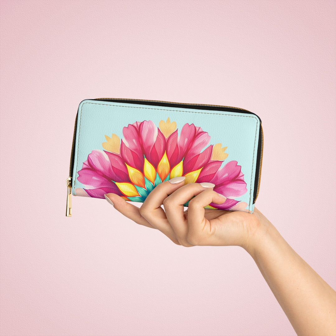 Zipper Wallet - Colorful Mandala Flower Art Accessories - Blululi