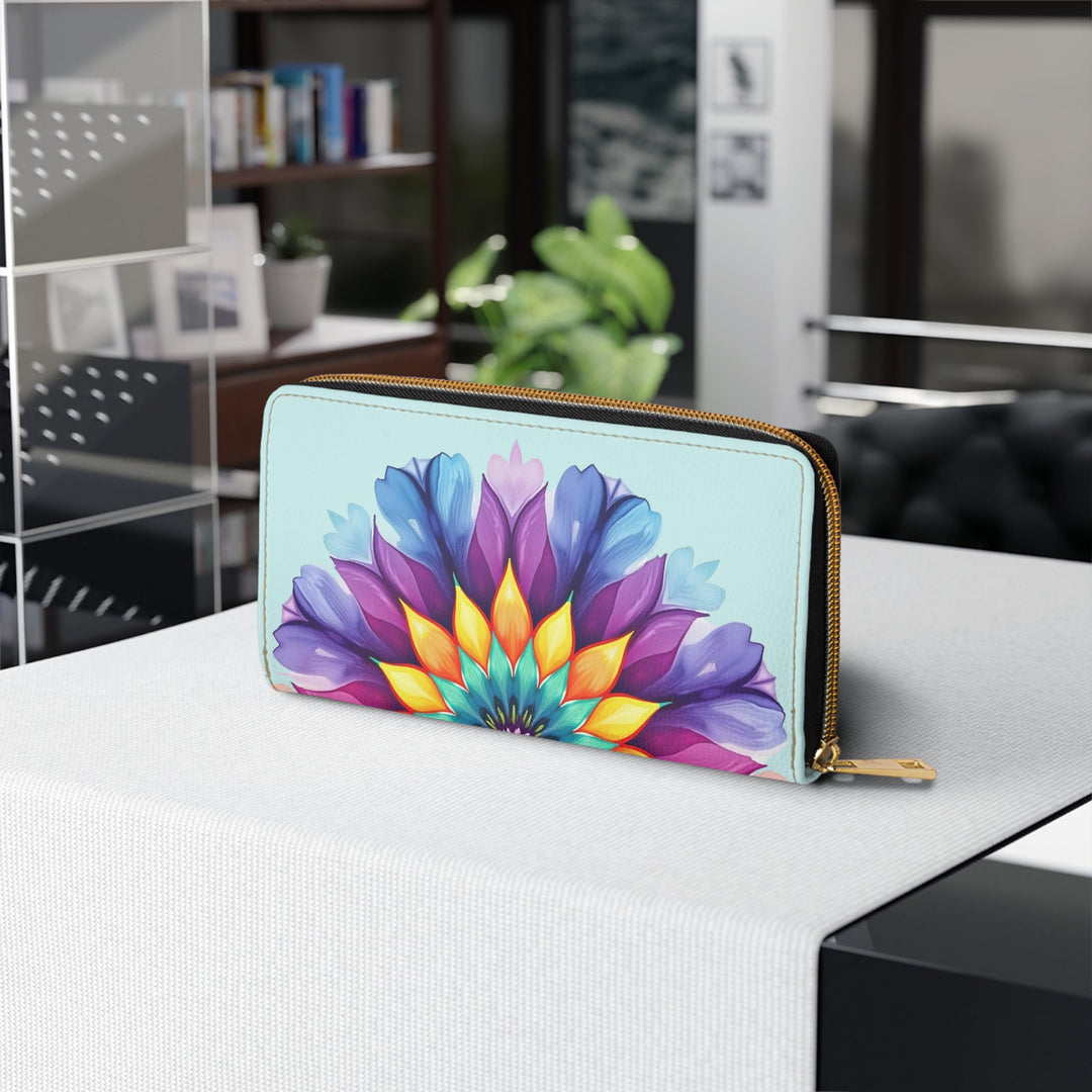 Zipper Wallet - Colorful Mandala Flower Art Accessories - Blululi