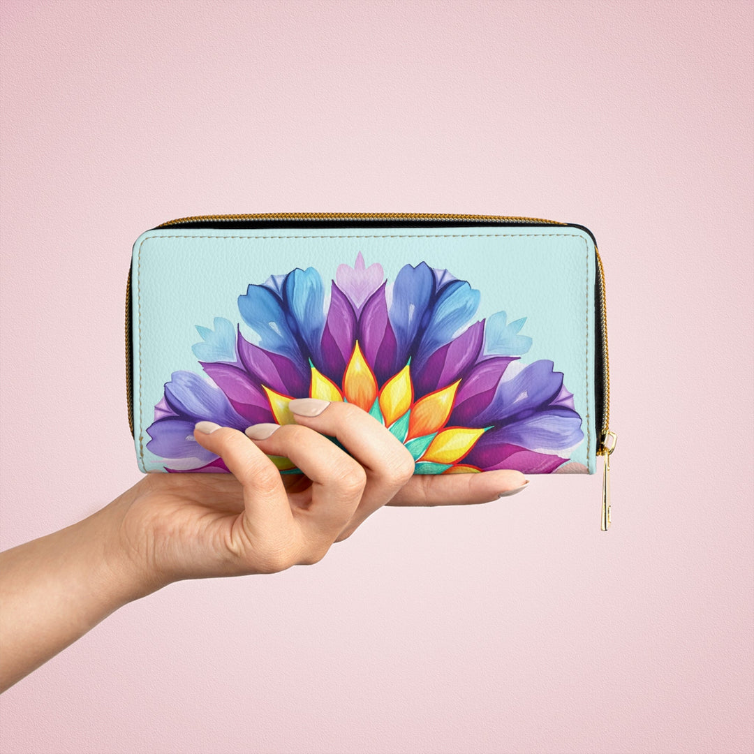 Zipper Wallet - Colorful Mandala Flower Art Accessories - Blululi