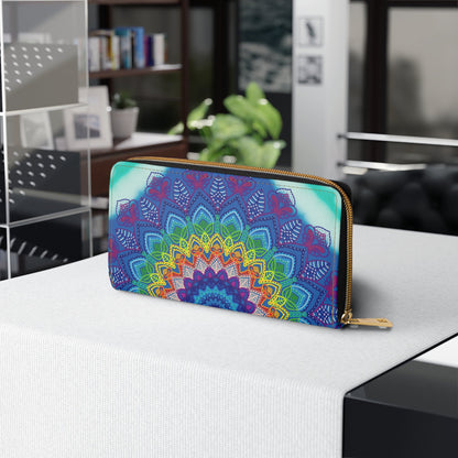 Zipper Wallet - Hand Drawn Mandala Art Accessories - Blululi