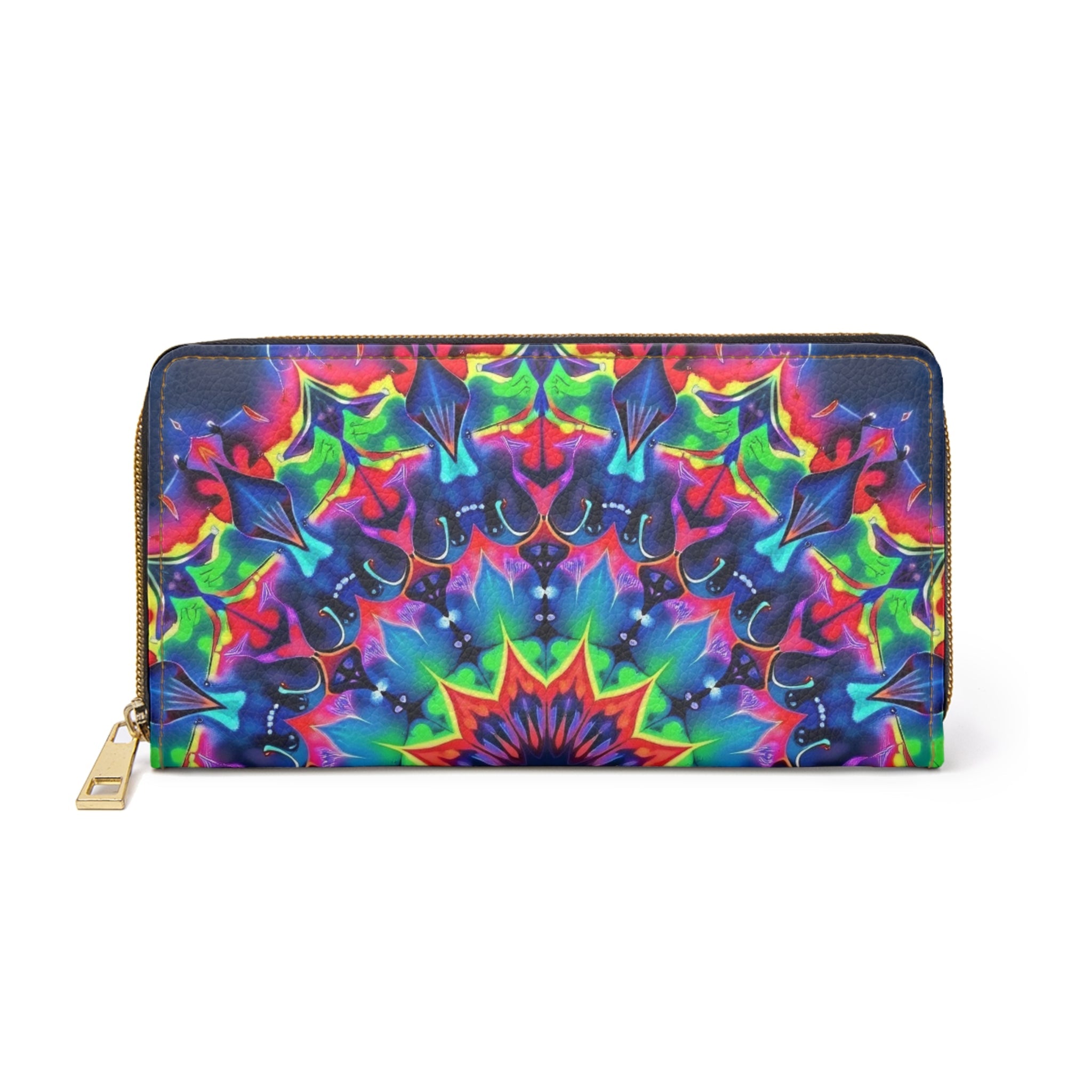 Zipper Wallet - Hand Drawn Psychedelic Mandala Art Accessories - Blululi