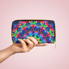 Zipper Wallet - Hand Drawn Psychedelic Mandala Art Accessories - Blululi