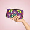 Zipper Wallet - Hand Drawn Purple Mandala Art Accessories - Blululi